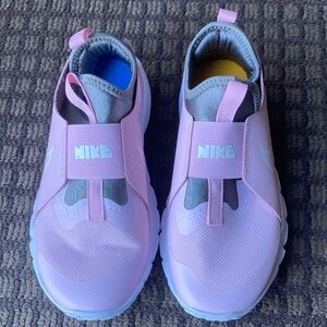 Nike Kids Pink and Gray Slip-On Sneakers